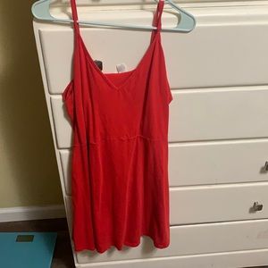 red summer dress